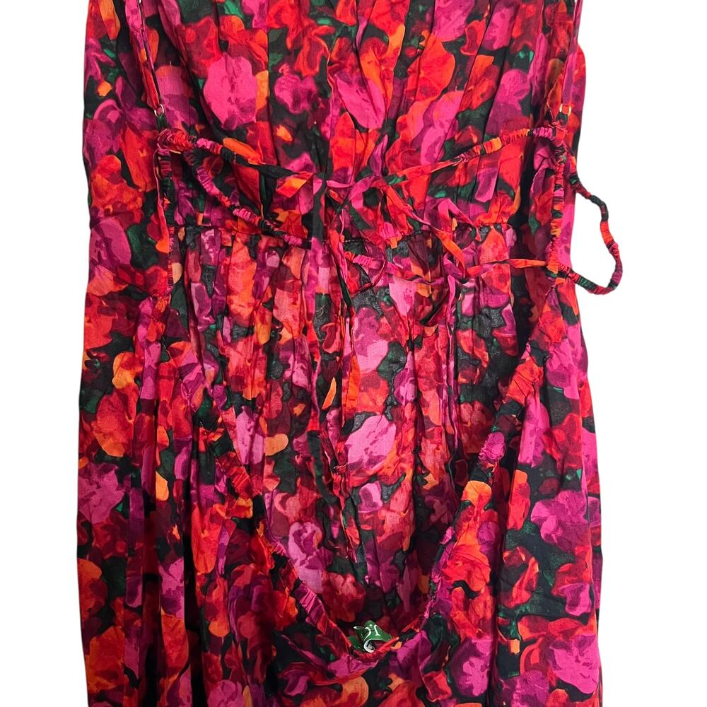 NWT J. Crew Empire Waist Cotton Voile Maxi Dress Pink Floral Tie Back Size XL - Picture 8 of 12